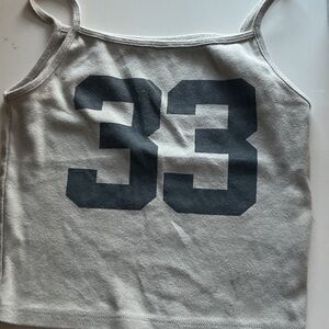 Harlow Gray Camisole with Black Number Print